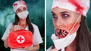 COMMENT SE DÉGUISER POUR HALLOWEEN  Tutoriels Maquillage et Costumes Effrayants par 123GO SCHOOL [upl. by Mylo]