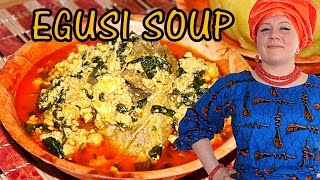 Oyinbo Cooking How to cook EGUSI SOUP [upl. by Reginauld197]