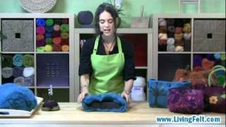 Needle Felting Tutorial Purse Kit  How To Needle Felt [upl. by Nylassej]