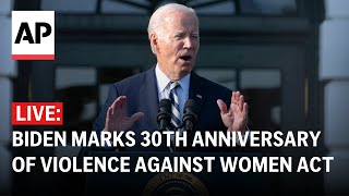 LIVE Biden marks 30th anniversary of Violence Against Women Act [upl. by Colwin]