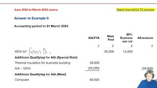 Chapter 5 Capital Allowances part 4  ACCA TXUK Taxation FA 2023 [upl. by Tnomyar]