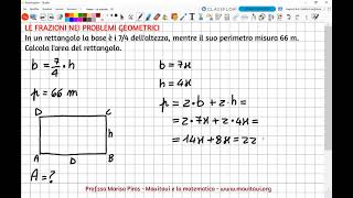 Rettangolo  Area frazioni e perimetro [upl. by Juliana677]