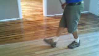 Applying Bona Mega Waterborne Wood Floor Finish In Phoenix Arizona [upl. by Ayotal]