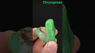 chrysoprase stone حجر الكريسوبراسي شبيه حجر الجاد [upl. by Nylsoj]