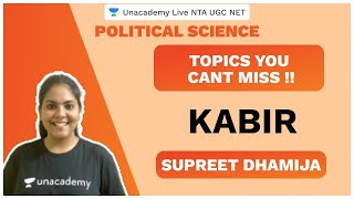 Topics You Cant Miss  Political Science  Kabir  NTA UGC NET 2020  Supreet  Unacademy Live [upl. by Hsakiv590]