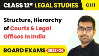 Class 12 Legal Studies Unit 1  Structure Hierarchy of Courts amp Legal Offices In India  Judiciary [upl. by Eronel512]