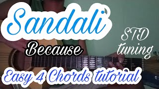 Sandali  Because  Guitar tutorial chords strumming tutorial Rap [upl. by Bray]