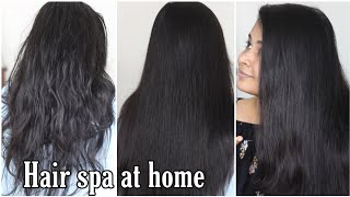 DIY hair spa at home using only Natural ingredients  Smooth and shining hair remedy  Salon style [upl. by Weissman]