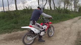 HONDA CRF125FB BIG WHEEL REVIEW AND TEST DRIVING 2016 [upl. by Ahsener]