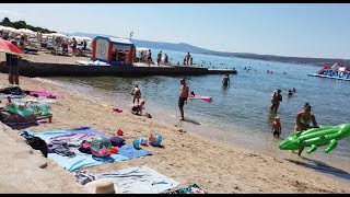 Crikvenica  gradska plaža 8 mjesec 2024 4K [upl. by Mayberry]