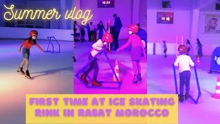 VLOG  PREMIÈRE FOIS À LA PATINOIRE MEGA MALL RABAT First Time at Ice Skating Rink in Rabat Morocco [upl. by Josy238]