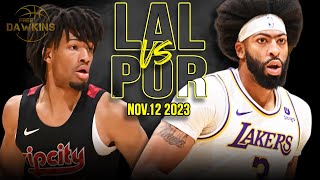 Los Angeles Lakers vs Portland Trail Blazers Full Game Highlights  Nov 12 2023  FreeDawkins [upl. by Riley]