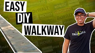 How to Build a wooden walkway  Easy DIY Wooden Walkway [upl. by Pollard545]