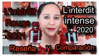 ✅PERFUME LINTERDIT ROUGE 2021 Reseña y Pequeña Comparativa LquotINTERDIT INTENSE 2020‼️ [upl. by Map467]