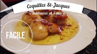 Recette facile pour sublimer la coquille st jacques  en 5 minutes [upl. by Chladek]