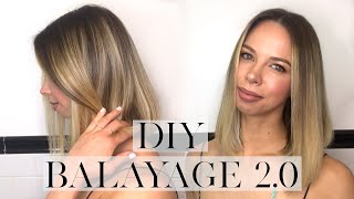 How to EASIEST DIY Balayage  UPDATED  Getting Tease Out [upl. by Olette]