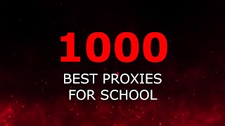 1000 Proxies for School Chromebooks WORKING [upl. by Tedie]