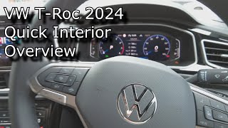 VW T Roc 2024  Quick Interior Overview And First Impressions [upl. by Atalya]