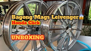 Honda Click 150i  Leivenger Mags Unboxing  Silver Cp  DIY [upl. by Anoed]