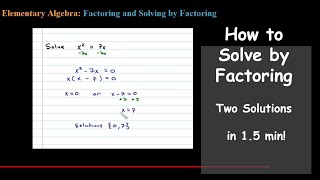 How to solve by Factoring x2  7x A Quadratic Equation in NonStandard Form [upl. by English]