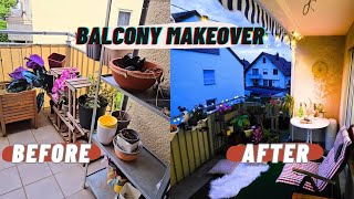 Balcony Makeover  Budgetfriendly Balcony Makeover For Small Rented Apartments [upl. by Atalya]