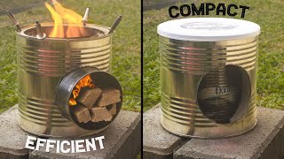 My Compact Mini Wood Stove Made Of Tin [upl. by Artiek]