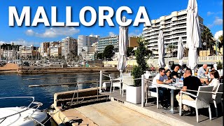 🇪🇦Palma de Mallorca⛵ Sunday walking tour in Paseo Marítimo⚓Nov13☀️22°C  Spain 2022 4K [upl. by Neruat]