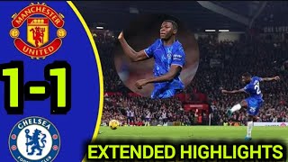 Moses Caicedo goal Manchester United 11 Chelsea all goals highlights [upl. by Ainak]