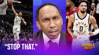 “Stop that” Stephen A breaks down Giannis game ball chaos [upl. by Vickey]