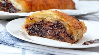 Strudel de Manzana y Chocolate con masa filo  Dulces fáciles y rápidos [upl. by Otiragram430]