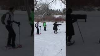 Line Dancing in Snowshoes in Calgary [upl. by Nanfa]