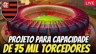 FLAMENGO PLANEJA ESTÁDIO PARA 75 MIL TORCEDORES NOVO PATROCINADOR PAGARÁ 10 MILHÕES ATÉ 2025 LIVE [upl. by Susanetta]