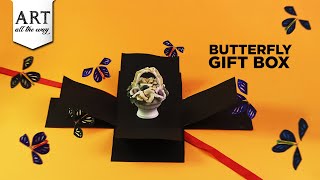 Gift Box  How to Create an EPIC Butterfly Gift Box   Exploding Butterfly Box  DIY  VENTUNOART [upl. by Okomot623]