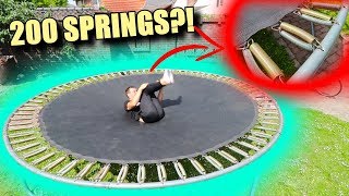 WHAT IF YOU DOUBLE THE SPRINGS ON A TRAMPOLINE [upl. by Lebazej]