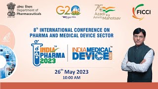 Dr Mansukh Mandaviya addressing at 8th International Conference on Pharma amp Medical Device Sector [upl. by Torrie]