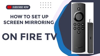 HOW TO SETUP SCREEN MIRRORING ON FIRE TV [upl. by Amhser]