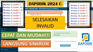 CARA CEPAT MENGATASI INVALID DAPODIK 2024C LANGSUNG SINKRON DARI AWAL [upl. by Shlomo]