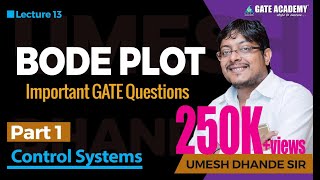 Bode Plot  Part 1  Important GATE Questions  Control Systems [upl. by Thurber913]