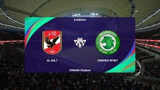 Al Ahly vs Modern Sport 17082024 Egyptian Premier League PES 2021 [upl. by Oivaf]