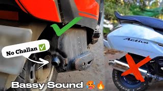 Honda Activa Stock Exhaust Modification Only 50rs  Awesome Sound 🥵💥 [upl. by Lelah]