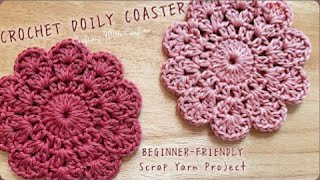 Crochet Coaster for beginners crochet knitting diy [upl. by Jara]