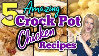 5 Best CROCKPOT CHICKEN RECIPES you Dont Want To Miss  COZY SLOW COOKER RECIPES [upl. by Xuagram]