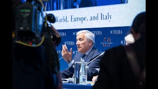 Antonio Tajani al 50° Forum TEHA di Cernobbio [upl. by Noryd]