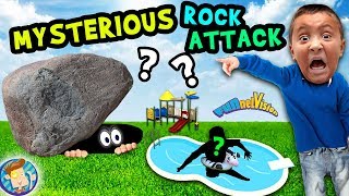 MYSTERIOUS ROCK in BACKYARD FUNnel Family Vlog [upl. by Alarice]