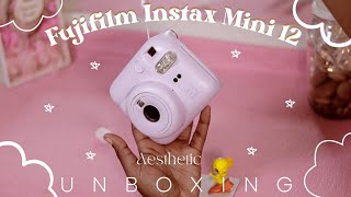 Aesthetic Unboxing FUJIFILM INSTAX MINI 12  Unboxing With Lisa Phaso [upl. by Aynod369]