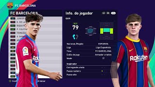 Editar Face Habilidades Gavi Barcelona PES 2021 Usando Copiar Base [upl. by Surazal327]