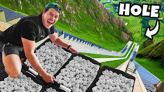 2000 Golf Balls Vs Olympic Ski Jump Can We Get A Hole In One [upl. by Aicenra99]