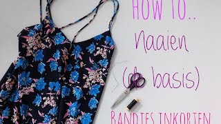 How to Naaien de basis bandjes jurkje inkorten [upl. by Nylirehs]