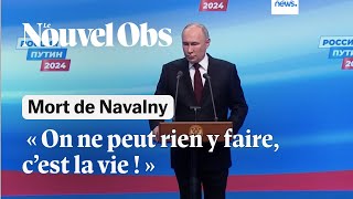 Vladimir Poutine réagit à la mort dAlexeï Navalny en prison [upl. by Delamare]