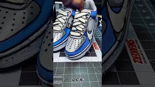 Adding SPLATTER PATTERN to sole Nike AF1 2024 cartoon splash splatter painting stitch love [upl. by Yemiaj127]